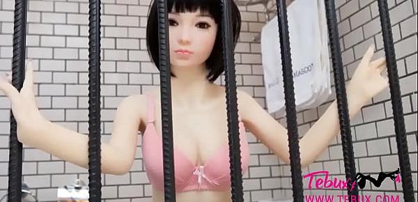  Portable sex doll anal and pussy creampie